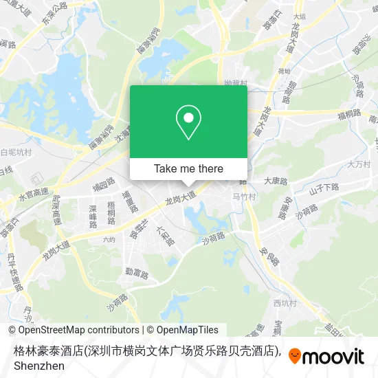 格林豪泰酒店(深圳市横岗文体广场贤乐路贝壳酒店) map