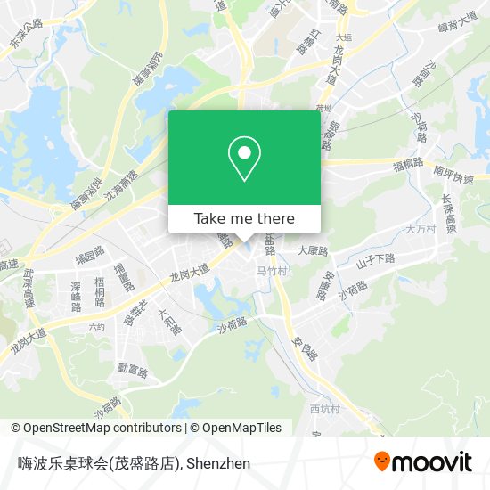 嗨波乐桌球会(茂盛路店) map