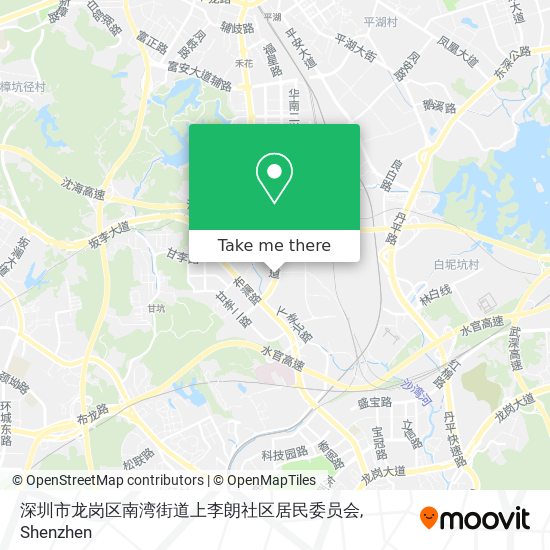 深圳市龙岗区南湾街道上李朗社区居民委员会 map