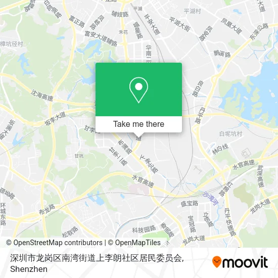 深圳市龙岗区南湾街道上李朗社区居民委员会 map
