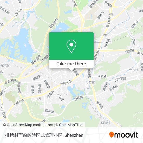 排榜村面前岭院区式管理小区 map