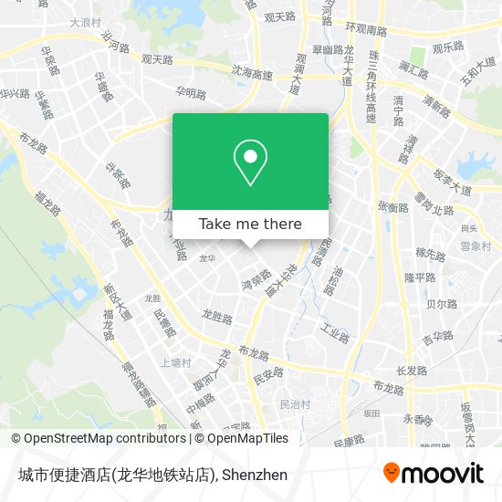 城市便捷酒店(龙华地铁站店) map