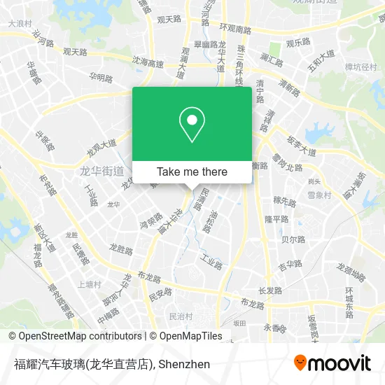 福耀汽车玻璃(龙华直营店) map