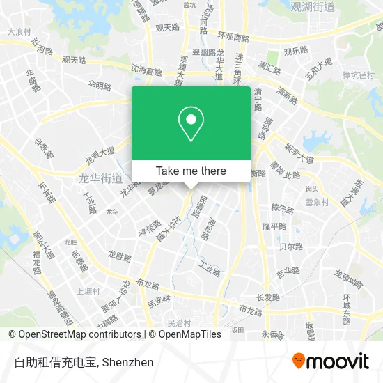 自助租借充电宝 map