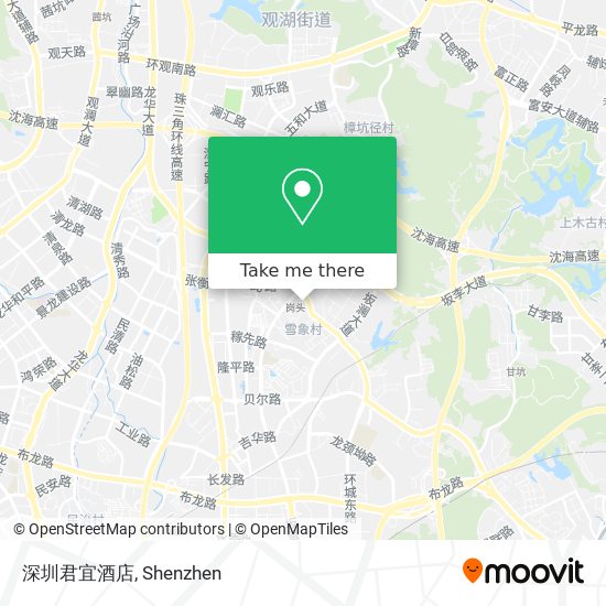 深圳君宜酒店 map