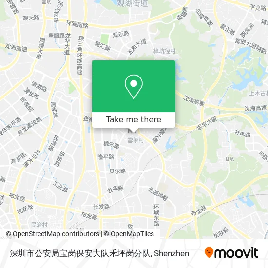 深圳市公安局宝岗保安大队禾坪岗分队 map