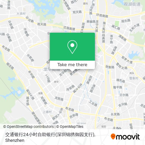 交通银行24小时自助银行(深圳锦绣御园支行) map