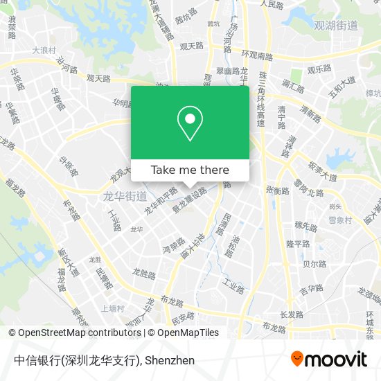 中信银行(深圳龙华支行) map