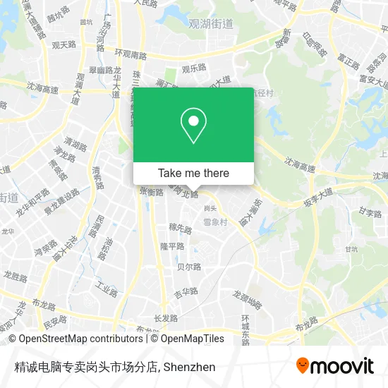 精诚电脑专卖岗头市场分店 map