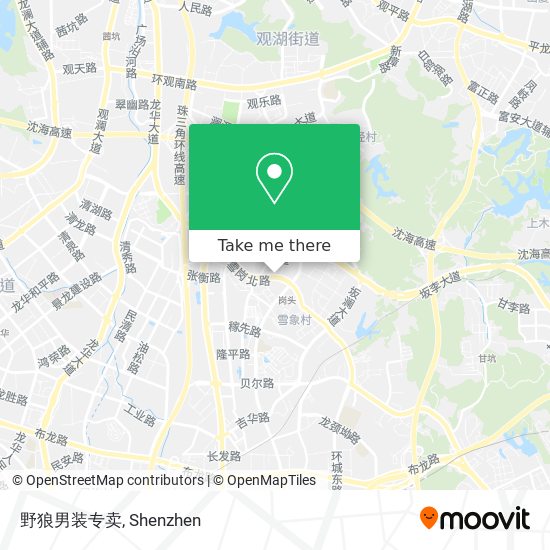 野狼男装专卖 map