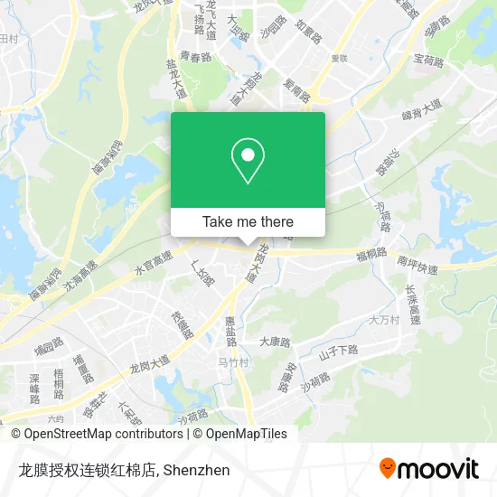 龙膜授权连锁红棉店 map