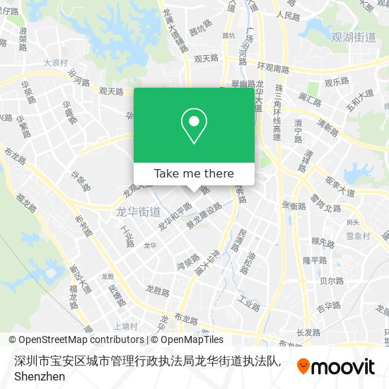 深圳市宝安区城市管理行政执法局龙华街道执法队 map