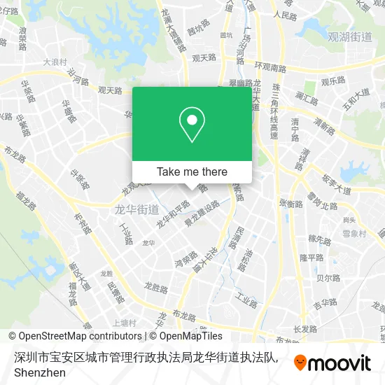 深圳市宝安区城市管理行政执法局龙华街道执法队 map