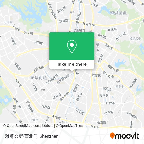 雅尊会所-西北门 map