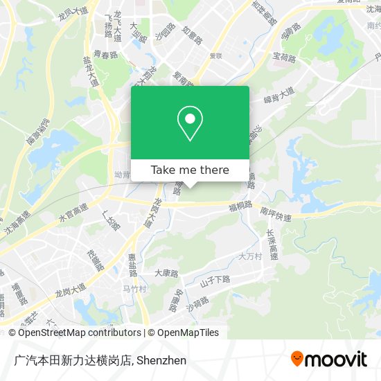 广汽本田新力达横岗店 map
