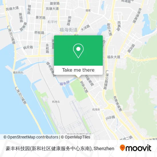 豪丰科技园(新和社区健康服务中心东南) map