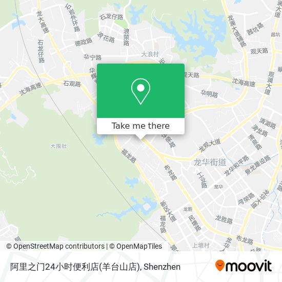 阿里之门24小时便利店(羊台山店) map