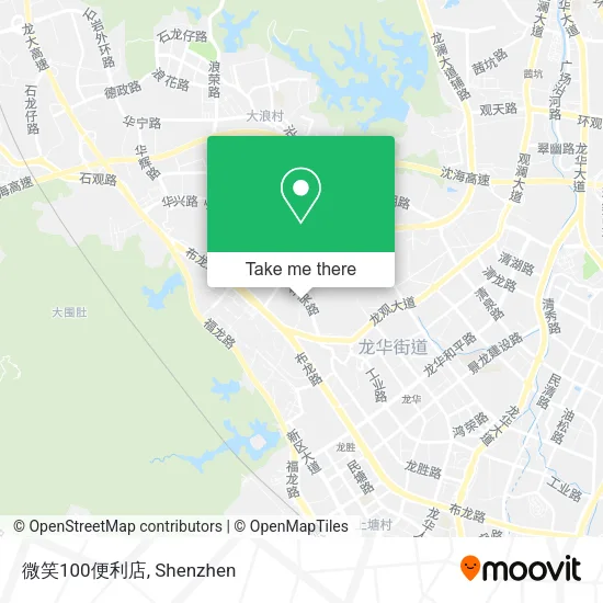 微笑100便利店 map