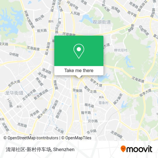 清湖社区-新村停车场 map