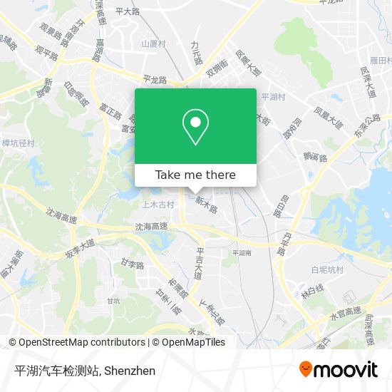 平湖汽车检测站 map