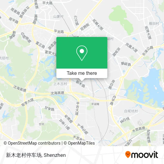 新木老村停车场 map
