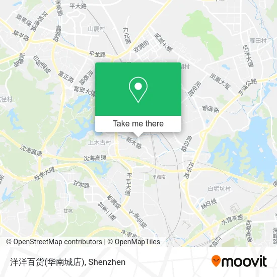 洋洋百货(华南城店) map