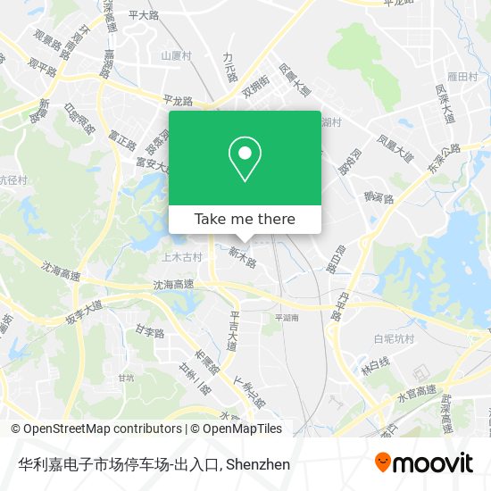 华利嘉电子市场停车场-出入口 map