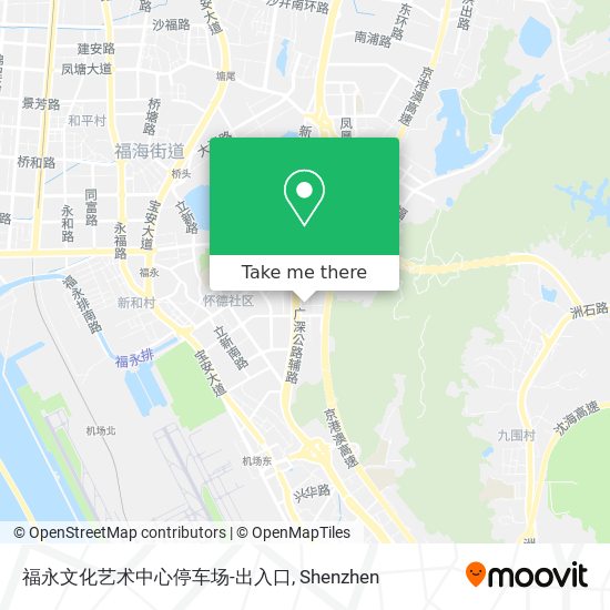 福永文化艺术中心停车场-出入口 map