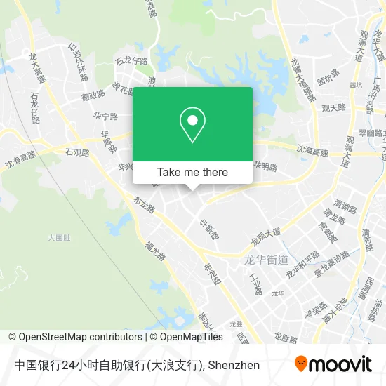 中国银行24小时自助银行(大浪支行) map