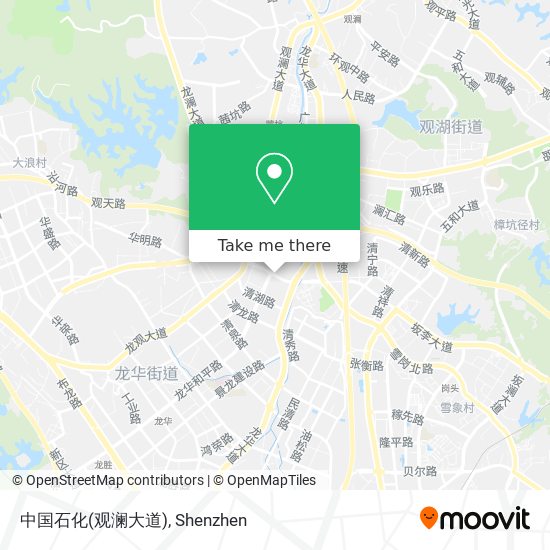 中国石化(观澜大道) map