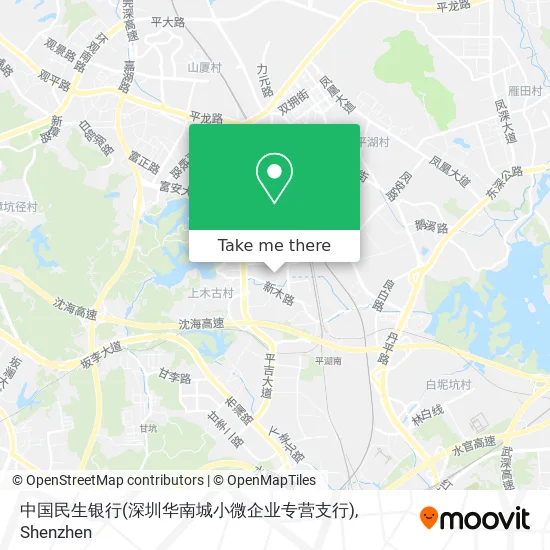 中国民生银行(深圳华南城小微企业专营支行) map