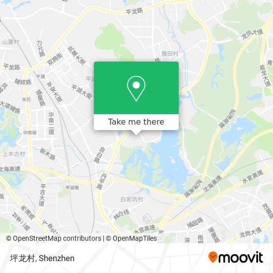 坪龙村 map