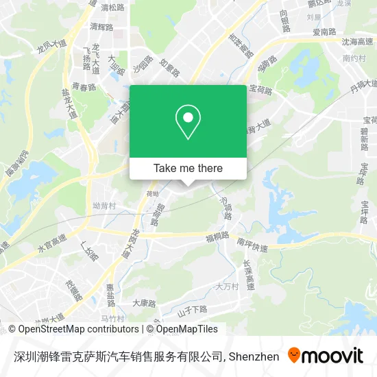 深圳潮锋雷克萨斯汽车销售服务有限公司 map