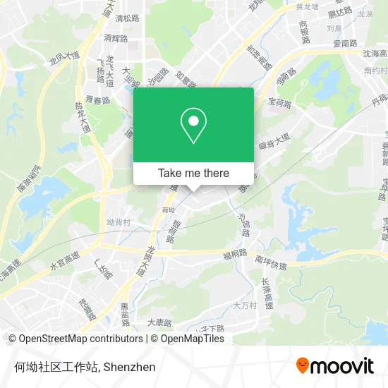 何坳社区工作站 map