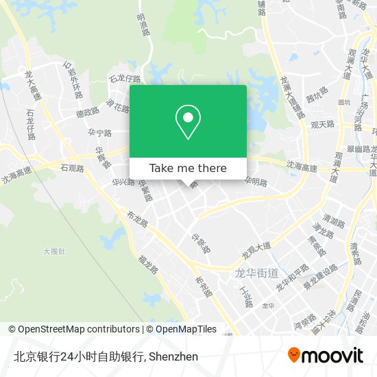 北京银行24小时自助银行 map