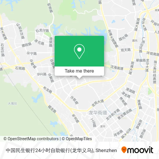 中国民生银行24小时自助银行(龙华义乌) map