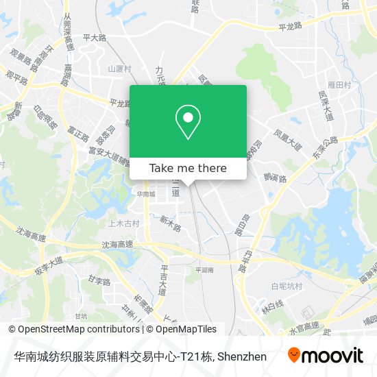 华南城纺织服装原辅料交易中心-T21栋 map