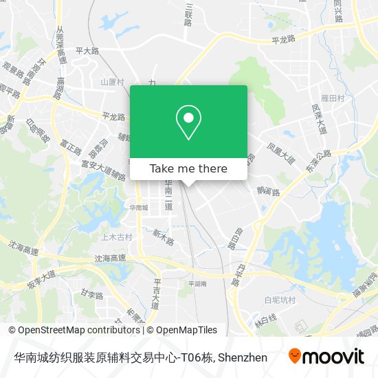 华南城纺织服装原辅料交易中心-T06栋 map