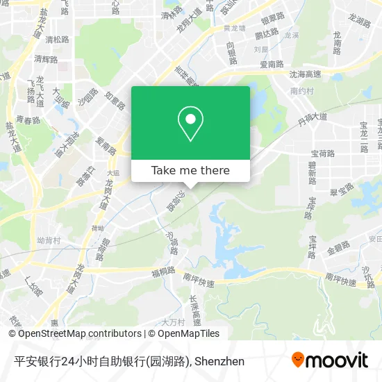 平安银行24小时自助银行(园湖路) map