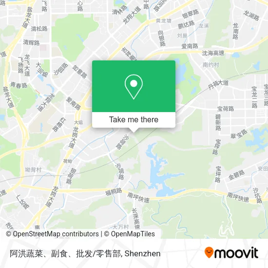 阿洪蔬菜、副食、批发/零售部 map