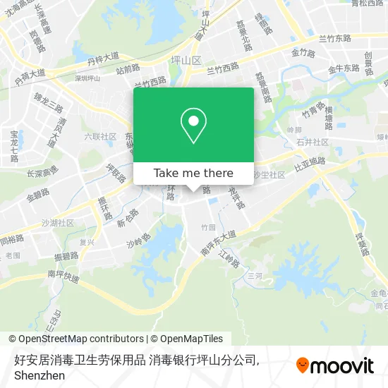 好安居消毒卫生劳保用品 消毒银行坪山分公司 map