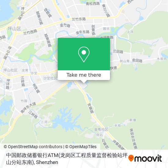 中国邮政储蓄银行ATM(龙岗区工程质量监督检验站坪山分站东南) map