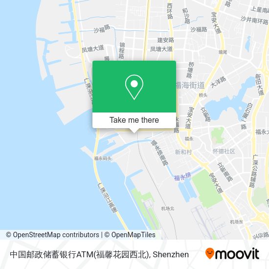 中国邮政储蓄银行ATM(福馨花园西北) map
