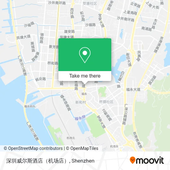 深圳威尔斯酒店（机场店） map