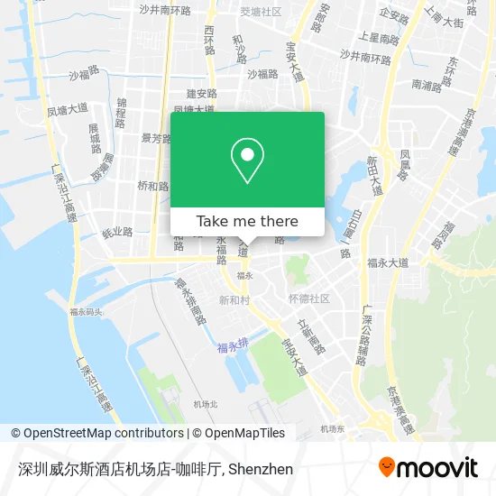 深圳威尔斯酒店机场店-咖啡厅 map