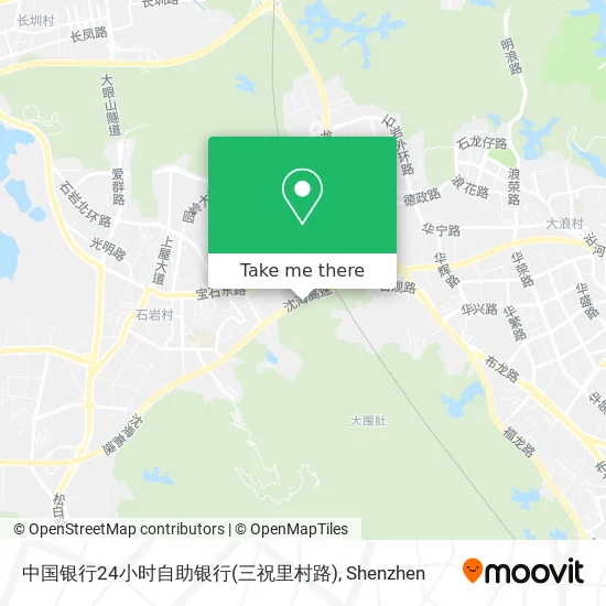 中国银行24小时自助银行(三祝里村路) map