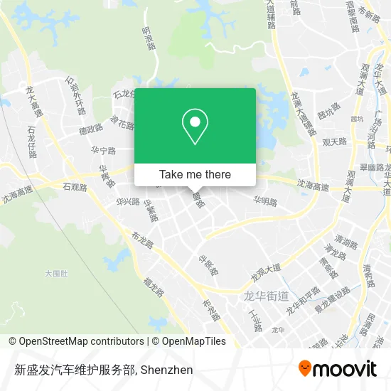 新盛发汽车维护服务部 map