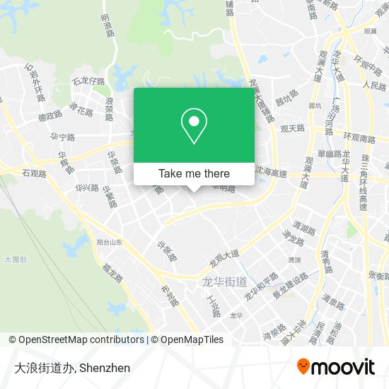 大浪街道办 map