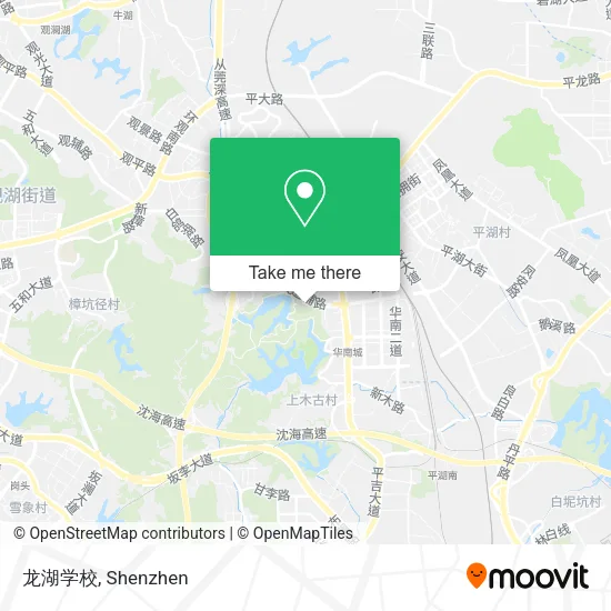龙湖学校 map