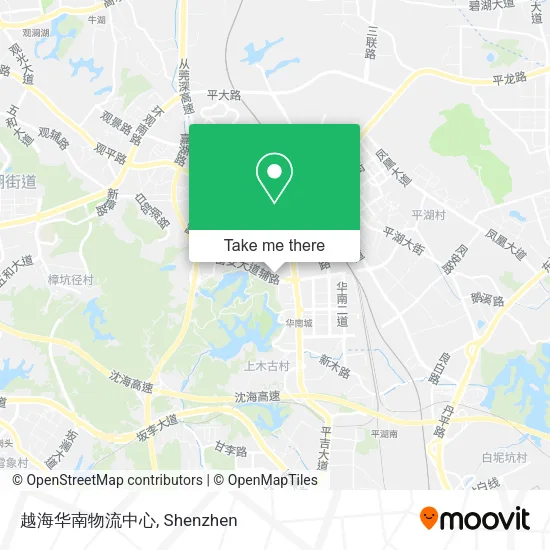 越海华南物流中心 map